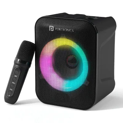 Portronics Apollo One 20W Wireless Bluetooth Portable Speaker with Wireless Karaoke Mic at ₹1,099