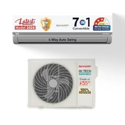 Sharp 1.37 Ton 3-Star AC at ₹25,990