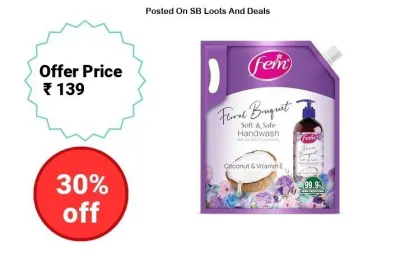 DABUR Fem Floral Bouquet Soft & Safe Handwash - 1500 Ml | Ge at ₹109