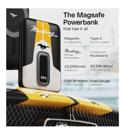 GOBOULT Mustang Ampvault V10 10000 mAh Wired & Wireless Power Bank at ₹1,599
