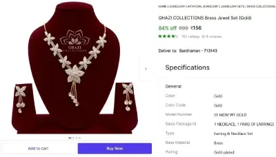 Brass Jewel Set (Gold) at ₹156