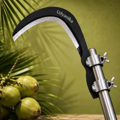 Grass Sickle Cutter Head | Heavy Coconut Plucker with Adjustable Handle Clamp | Razor- Sharp Metal Blade for Tree Branches, Grass, Weeds, Ga at ₹232