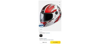 Studds Chrome D3 Motorbike Helmet at ₹664