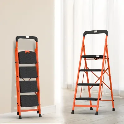 BonKaso Climb Easy 4 Step Heavy Duty Foldable Steel Kitchen Ladder for Home & Office at ₹2,089