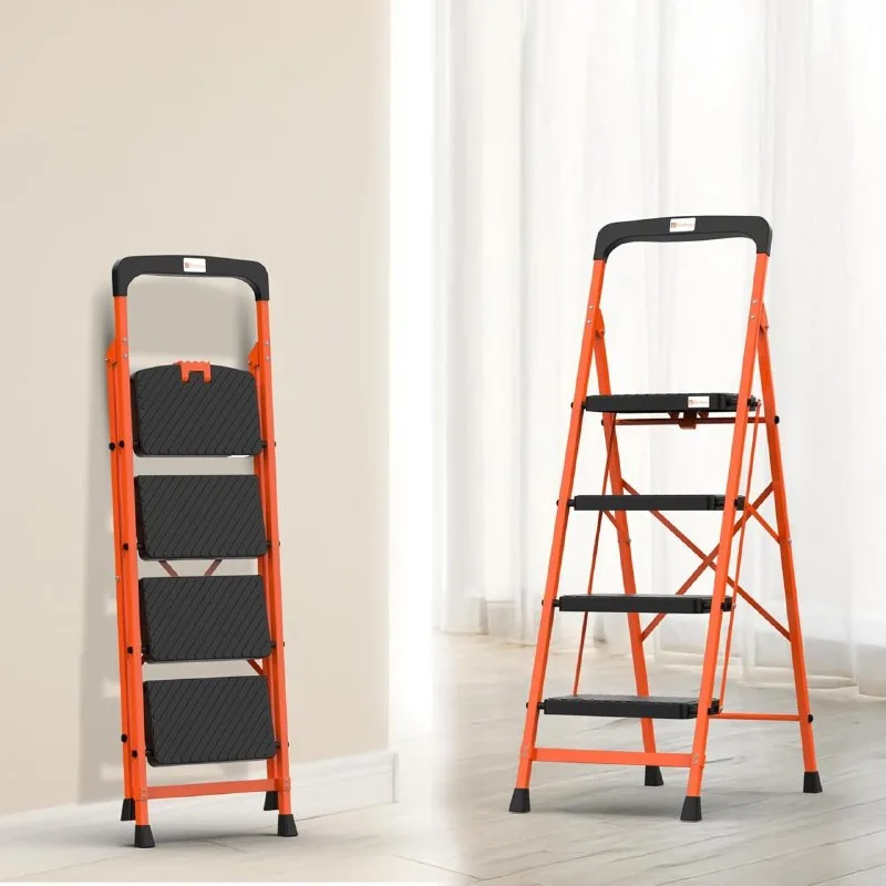 BonKaso Climb Easy 4 Step Heavy Duty Foldable Steel Kitchen Ladder for Home & Office at ₹2,089