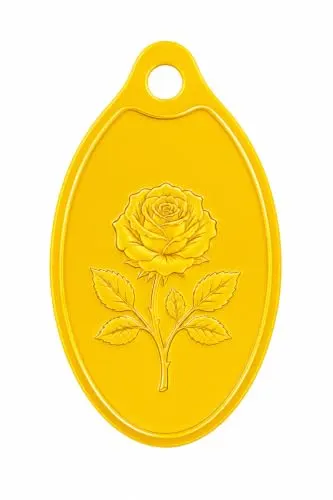 Muthoot PAPPACHAN Swarnavarsham 24K (999) Yellow Gold Oval Rose Pendant 2 Gram at ₹30,515