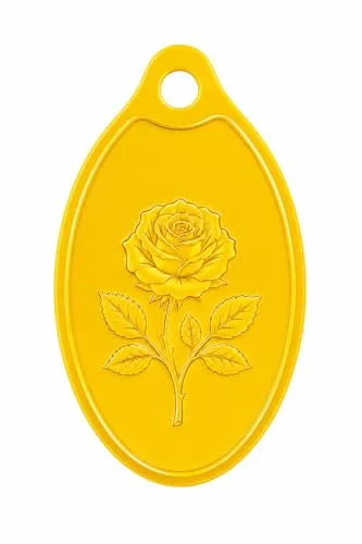 Muthoot PAPPACHAN Swarnavarsham 24K (999) Yellow Gold Oval Rose Pendant 2 Gram at ₹29,307