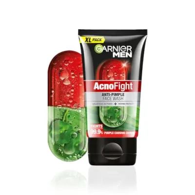 Garnier Men, Anti-Pimple Face Wash, Repairs Skin & Balances Oils, AcnoFight, 155 g at ₹182