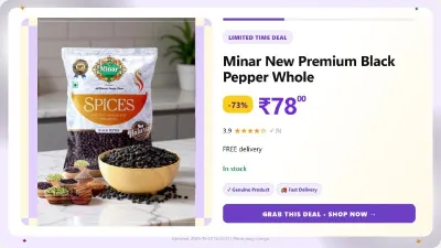 Black Pepper Whole ( kali mirch ) (50 g) at ₹78