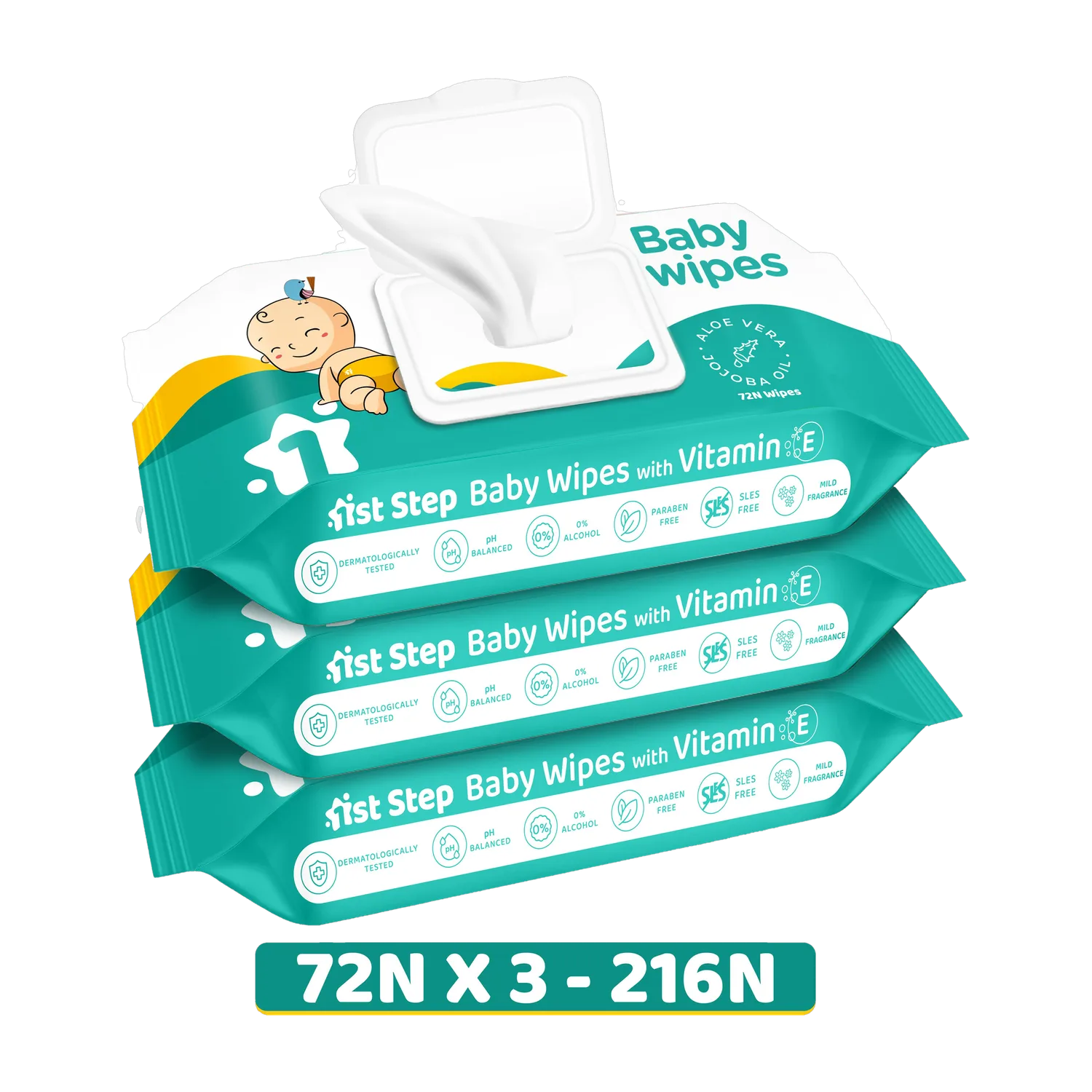 1st Step Baby Wet Wipes (216 Wipes) at ₹204