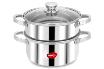 Pigeon By Stovekraft Steel X Steamer Stainless Steel Inducti at ₹519