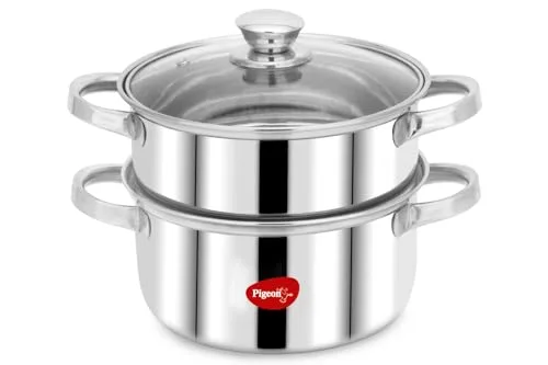 Pigeon By Stovekraft Steel X Steamer Stainless Steel Inducti at ₹519