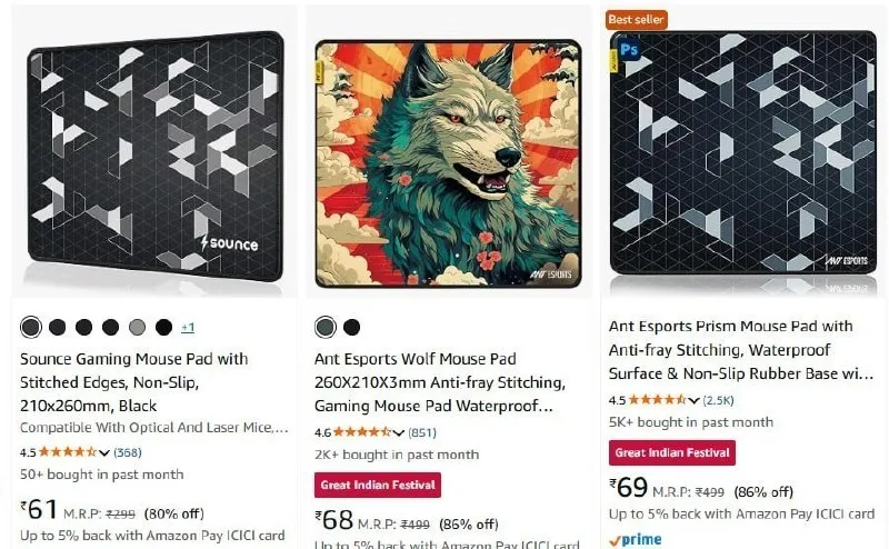 Mouse Pad from ₹61