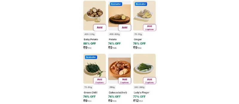 Flipkart Minutes Loot : Fruits & Veggies from ₹9