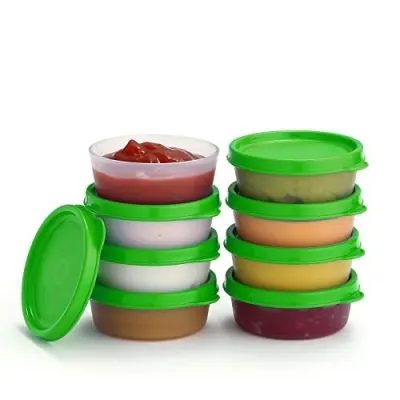 Signoraware Mini Mate BPA Free Plastic Containers Set (70ml x 8 | Set of 8 | Green) at ₹233