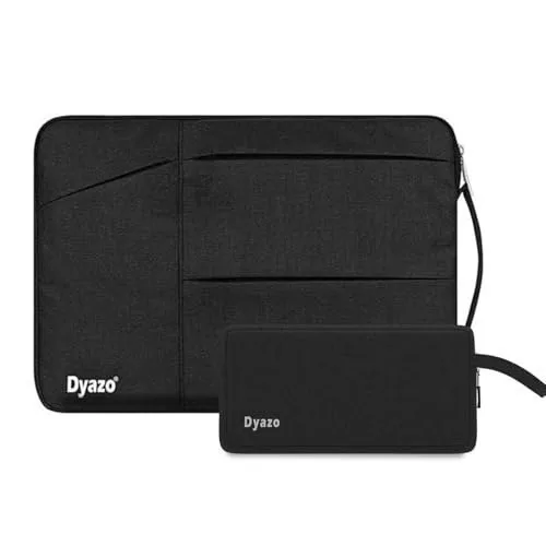Dyazo Laptop Sleeve 13-13.3 Inch with Charger Pouch | Three Front Pocket & Shockproof Protection | Compatible for MacBook Air, MacBook Pro,  at ₹319