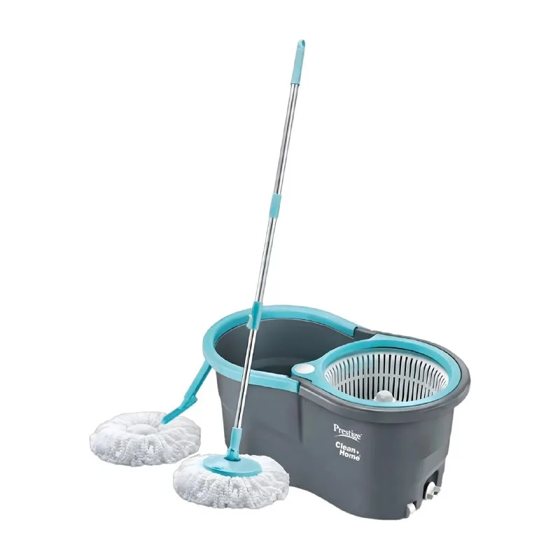 Prestige Alpha with 2 Microfiber heads 360 Degree Spinner Mop Set (Grey, Blue) at ₹649