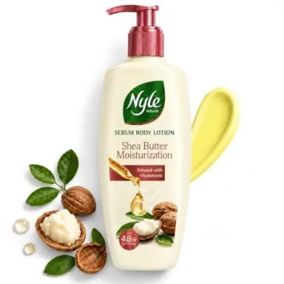 Nyle Serum Body Lotion|Shea Butter & Hyaluronic|48H Moisture|400ml at ₹231