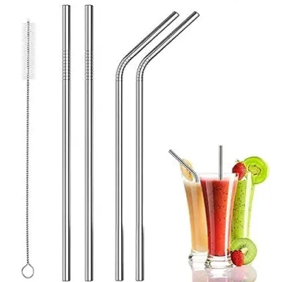 Aric Reusable BPA-Free Metal, Thick, Long, Dishwasher Safe S at ₹34