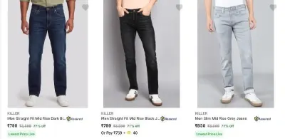 Loot : Killer Jeans Under at ₹899