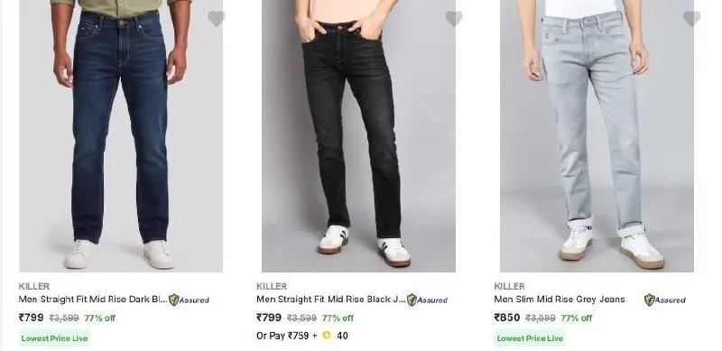 Loot : Killer Jeans Under at ₹899