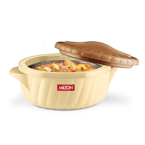 Milton Flora 1500 Insulated Inner Steel Casserole for Roti, 1050 ml, Hot Box for Kitchen, Hot Pot with Lid, Chapati Box, Roti Casserole, Ser at ₹300