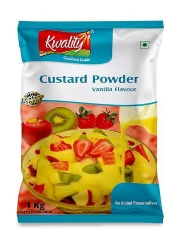 Kwality Custard Powder 1kg (Vanilla Flavor), Smooth & Creamy Custard, Quality Ingredients, Best for Fruit Salads at ₹118