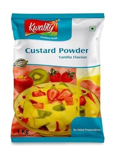 Kwality Custard Powder 1kg (Vanilla Flavor), Smooth & Creamy Custard, Quality Ingredients, Best for Fruit Salads at ₹118