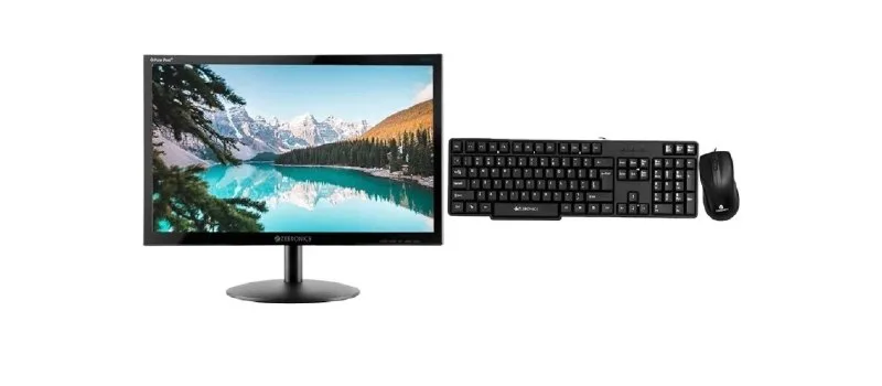 ZEBRONICS Zeb-V19Hd 18.5" Led Monitor with Supporting Hdmi, Vga Input, Hd 1366 X at ₹2,848