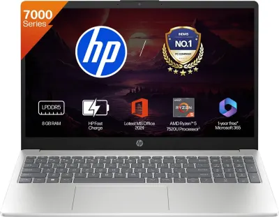 HP 15 AMD Ryzen 5 Laptops from ₹45,490