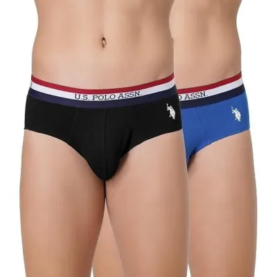 U.S. Polo ASSN. Mens Anti Microbial Brief, Pack of 2 at ₹306