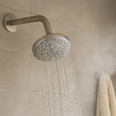 Amazon Basics Shower Head for Bathroom | Round Multifunction at ₹266