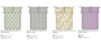 Flat 75% Off On Raymond Bedsheets at ₹349