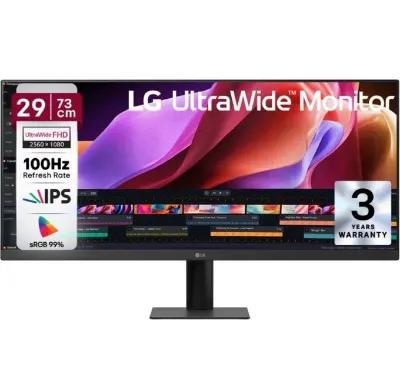 LG UltraWide 73.0 cm (29 inch) WFHD LED Backlit IPS Panel with HDR10, sRGB 99%, 3-Side Virtually Borderless, Reader Mode, Flicker Safe, HDMI at ₹10,97