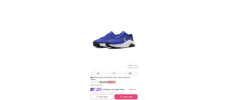 Nike Workout Shoes at ₹2,271