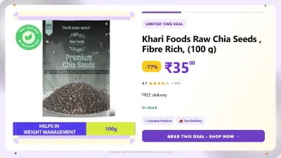 Raw Chia Seeds, 100g at ₹35