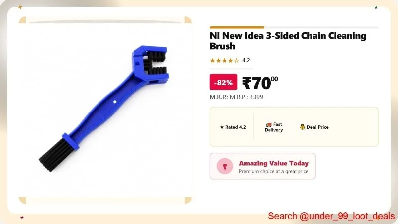 3-Sided Chain Cleaning Brush at ₹70