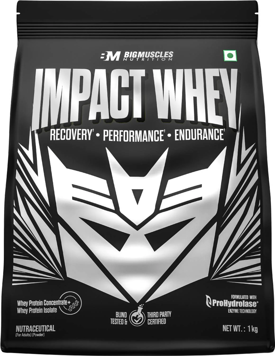 BIGMUSCLES NUTRITION Impact Whey Protein (1 kg, Belgian Chocolate) at ₹999