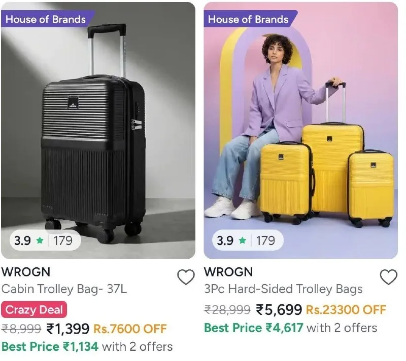 Wrong trolleys at ₹1,399