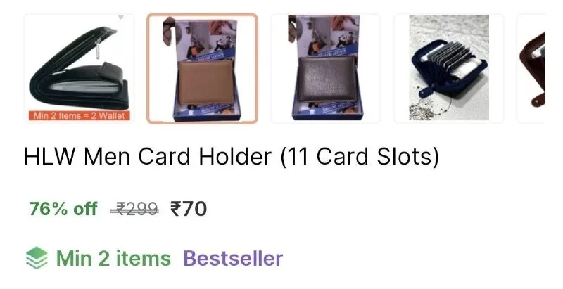 HLW Men Card Holder at ₹70