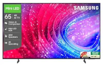 Samsung 65 inches Mini LED 4K Samsung Vision AI Smart TV UA65M2EHAULXL at ₹58,290