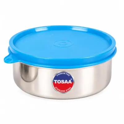 TOSAA Stainless Steel Sigma Container Medium -400 ml (Pack of 1) | Airtight & Leakproof Lid |Compact & Travel-Friendly | Easy to Carry | Per at ₹66