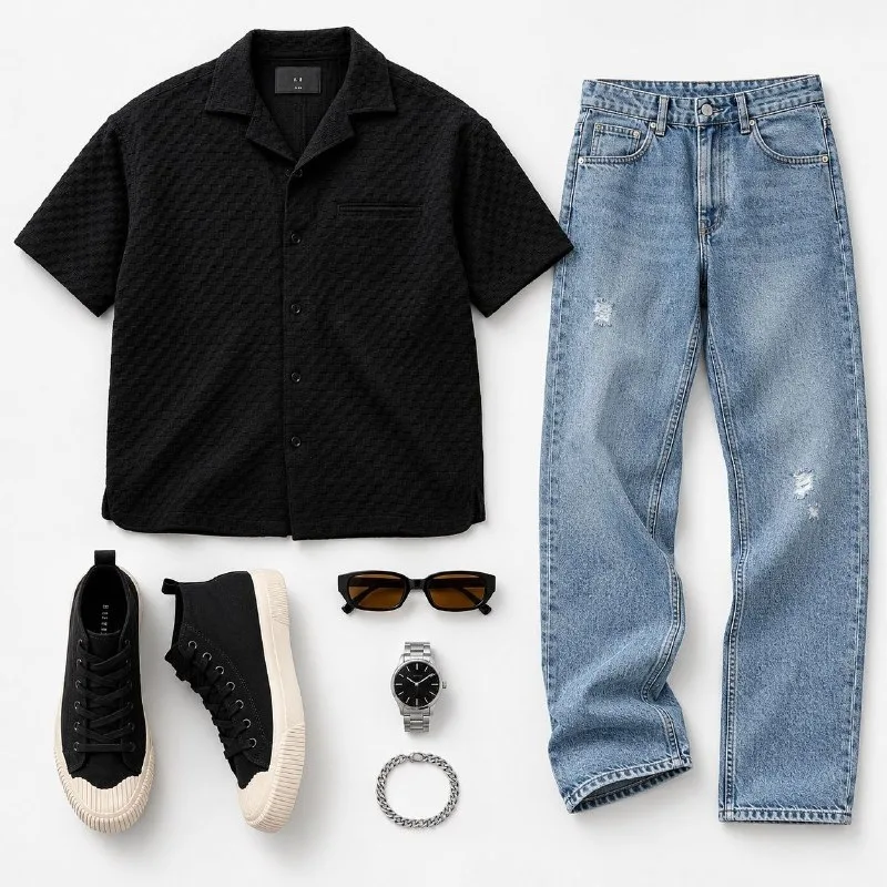 Shirt, Jeans and 1 more