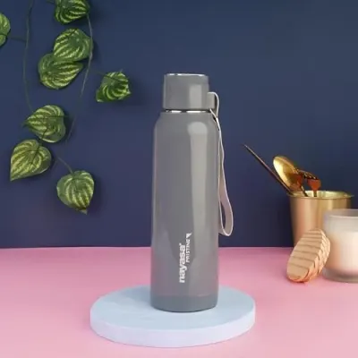 Nayasa Pristine 700ml Water Bottle | BPA-Free Plastic with Insulated Stainless Steel Inner | Leak-Proof Twist Cap | For Office, School, Gym, at ₹278