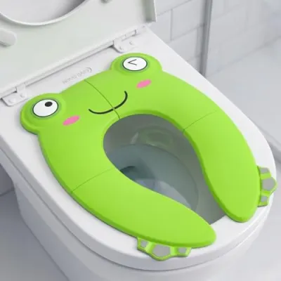 Novo Baby Foldable Baby Toilet Seat for 2–5 Years – Portable Potty Seat for Travel, Toddler Potty Seat for Toilet, Non-Slip Anti-Germ Bathro at ₹265