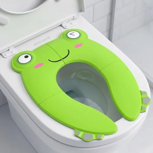 Novo Baby Foldable Baby Toilet Seat for 2–5 Years – Portable Potty Seat for Travel, Toddler Potty Seat for Toilet, Non-Slip Anti-Germ Bathro at ₹265