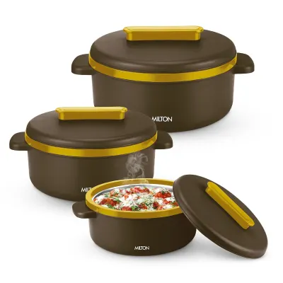 Milton Steel Casserole, Set Of 3 at ₹799