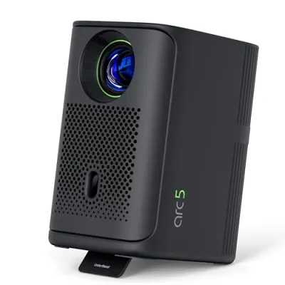 Lumio Arc 5 Projector | Official Google TV & Netflix | 1080p Full HD | 200 ANSI Lumens | Upto 100" Screen | Auto Keystone & Focus at ₹15,989