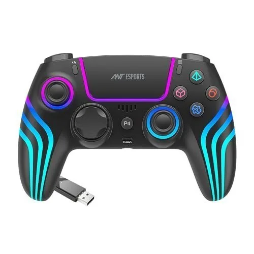 Ant Esports GP400 RGB 3-Mode Wireless Gaming Controller,1000Hz HallSense Precision Joysticks|PC,PS4,Android, iOS, Steam Deck & Switch |Bluet at ₹1,599