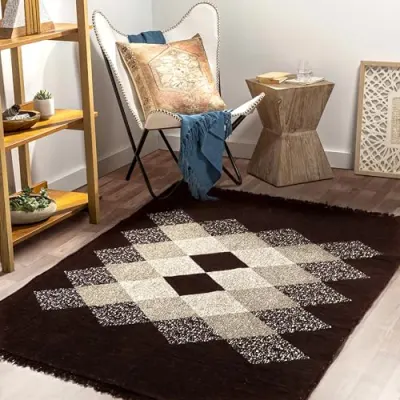 BSB HOME Designer Superfine Chenille Carpet | 500 GSM Velvet Carpet/Area Rug/Durries with Fine Gold Yarn for Living Room, Bedroom, Runner| 1 at ₹384